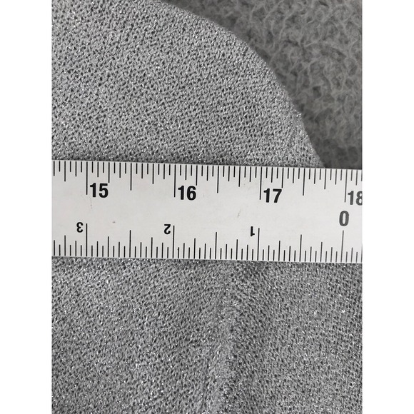 Express Tricot Formal Sweater Cami Set Size L Silver Metallic Flecks Long Sleeve - Picture 4 of 12